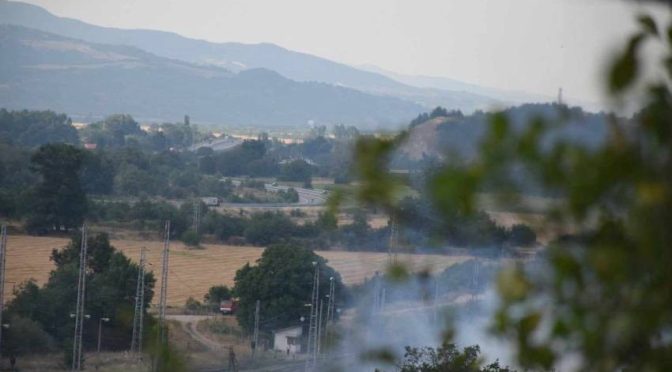 Пожарът на гръцка територия до българската граница вече не е активен